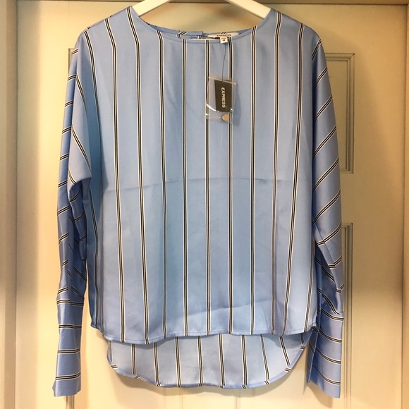 Express Tops - Express Pinstripe Blouse